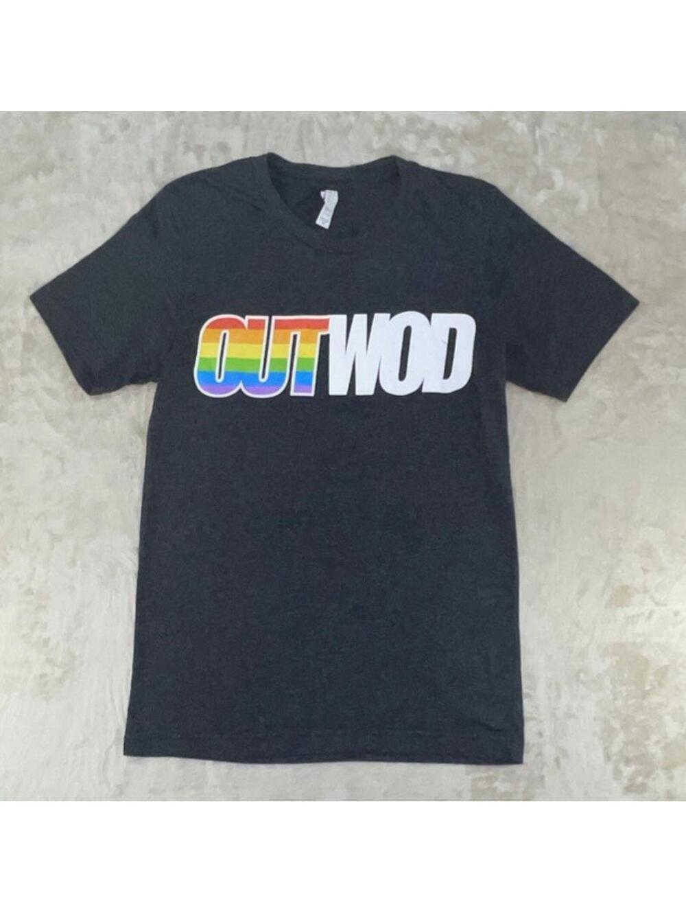 OUTWOD CrossFit Workout Activewear LGBTQ+ Gray Adult T-Shirt Size XS